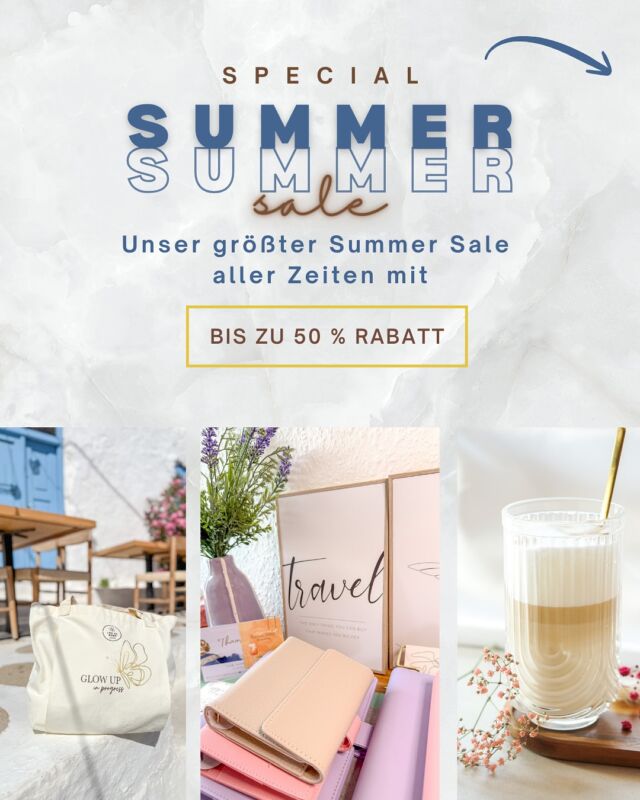 Unser größter Summer sale ☀️ aller Zeiten mit bis zu 50 % Rabatt!😍 In allen Produktkategorien gibt es für euch Angebote! Und: natürlich sind auch unsere Bestseller im Sale!🤫
⏰ Nur für kurze Zeit
📦 Nur solange der Vorrat reicht
ℹ️ Ihr braucht keinen Rabattcode, der Rabatt ist im Onlineshop bereits abgezogen! Die Aktionsprodukte sind nicht mit weiteren Rabattcodes kombinierbar 
Einige Produkte verlassen nach dem Sale unser Sortiment, also schnell sein lohnt sich!🤗
#sparen #geldsparen #geldsparenleichtgemacht #geldsparentipps #sparenmachtglücklich #sparenleichtgemacht #spartipps #spatchallenge #geldsparenchallenge #rabatt #rabattcode #sale #summer #summersale #summervibes☀️ #summervibes